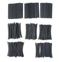 218PCS/Set Tubing Cable Sleeving Assorted Heat Shrink Tube Black Ratio 2:1 Polyolefin 8 Sizes Shinkable Wrap Sleeves Kit Electrical Circuitry Parts