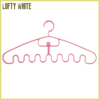 Lofty ที่แขวนสำหรับเก็บของไม้แขวนเสื้อราวแขวนผ้าพลาสติกอเนกประสงค์,ที่รองรับหลายพอร์ตลายคลื่นราวตากสีขาว1ชิ้น