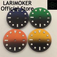 LARIMOKER 29Mm  Blue Balck Green Balck Yellow Balck Watch Dial Luminous Fit NH35 Movement Fit 3 Oclock Crown 3.8 Oclock Crown