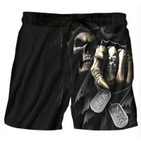 Summer Men Beach Shorts 2018 Skull Punisher 3D Print Fashion Mens Bermuda Boardshorts Fitness Trous