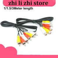 zhilizhi Store 3 RCA Male to 3RCA Male Female to male plug adapter extender 3 rca Connector Audio Video AV Extension Cable Plug 1M/1.5M/3Meter
