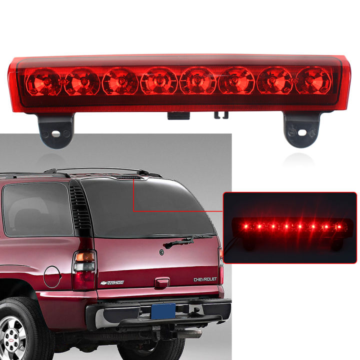 led-third-3rd-brake-tail-light-center-high-mount-stop-light-lamp-for-2000-2006-chevy-suburban-tahoe-red-black