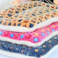 〖Love pets〗   Soft Flannel Thickened Pet Soft Fleece Pad Pet Blanket Bed Mat For Dogs Puppy Cat Sofa Cushion Home Rug Keep Warm Sleeping Cover