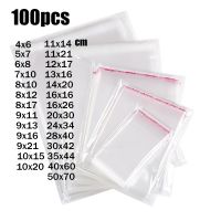 Wholesale Thick Transparent Self-adhesive Cello Poly Bags Clear Plastic Cellophane Packing Bakery Cookie Cards Gift OPP Bag