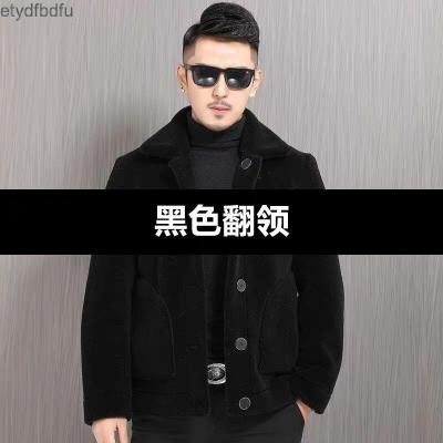 Etydfbdfu 2022ใหม่แกะ Shearling Coat Fur One Men S Haining ขนสัตว์เทียมสั้นแฟชั่นแจ็คเก็ต Lamb Wool Coat