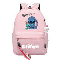 Stitchs กระเป๋าสะพายหลังกีฬานักเรียนนางฟ้าสำหรับผู้ชายผู้หญิงการ์ตูนอนิเมะพิมพ์ลายการ์ตูนอะนิเมะวัยรุ่นประถมและมัธยมกระเป๋านักเรียนแบบลำลองสำหรับเด็กผู้หญิงน่ารักกระเป๋าสะพายเดินทาง0000 41CMX30CMX15CM