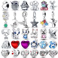 【HOT】❖ Charms Original 925 Sterling Cats Hummingbird Diy Jewelry Making