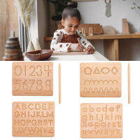 1Pcs Baby Wooden Montessori Tracing Board Wood Double Sided Letters Digital Board Early Childhood Education Toys Childrens Gift