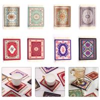 【LZ】☬﹍❂  Persian Mini Woven Rug Mat Mousepad Retro Style Carpet Style Coaster Cup Pads Computer Mouse Pad Home Office Table Decor Craft