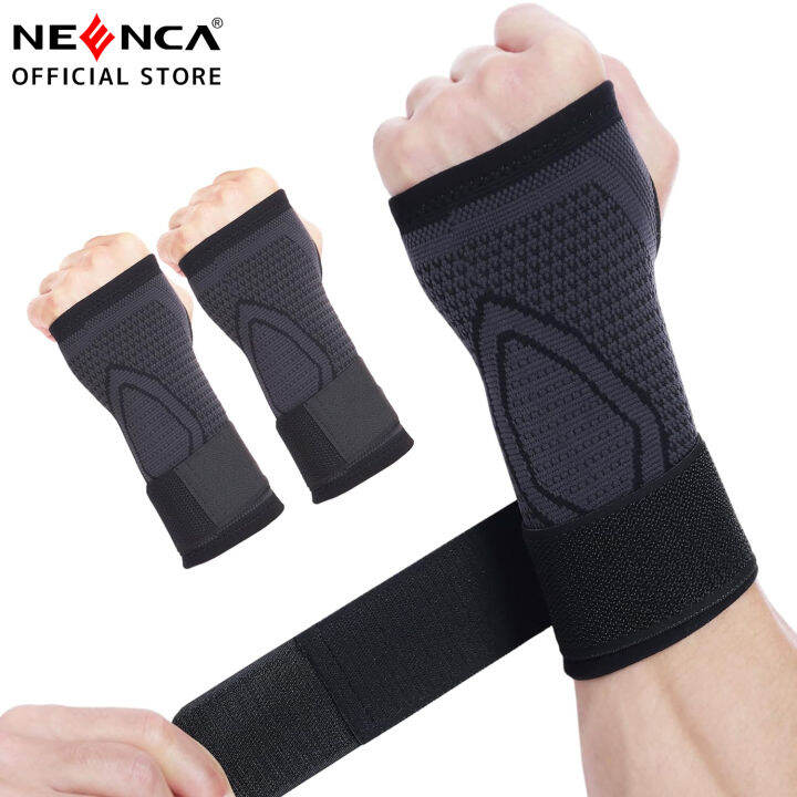 NEENCA 2Pack Wrist Brace Wrist Wraps, Hand Compression Sleeves with