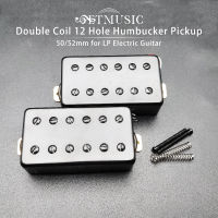 Humbucker Pickup คอยล์คู่12รูสำหรับ LP Gitar Elektrik Lejambatan โครเมี่ยม5052มม.