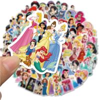 〖Margot decoration〗 10/30/50/100PCS Disney Mix Cartoon Princess Sticker DIY Diary Laptop Luggage Skateboard Graffiti Decals Fun for Kid Toys