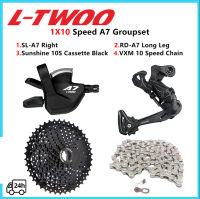 LTWOO A7 1X10 Speed Elite Shifter 10 Speed MTB Groupset A7ขวา Shifter ด้านหลัง Derailleur ยาวและ Ult-ขายาว SUNSHINE 10 Speed Cassette 42T 46T 50T Sliver หรือสีดำ VXM 10 S โซ่สำหรับ MTB ชิ้นส่วนอุปกรณ์จักรยานจักรยาน