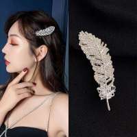 Accessories Hair Clip Sweet Duck Wind Edge Beak Hairpin Leaf Drill