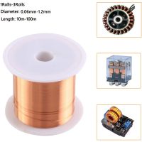 hot【cw】 1-3Rolls copper lacquer wire 0.06mm -1.2mm Cable Wire Enameled Winding Coil