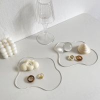 Modern Acrylic Tray Minimalist Art Bedroom Jewelry Organizer Irregular Dessert Trays Home Decoration Desktop Storage Tray