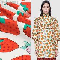 ﹊ New Strawberry Printing Sweet Cotton Fabric Baby Comfortable Clothing Handmade Fabric