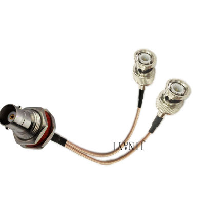 BNC Female O-ring to 2 BNC Male Connector RF RG316 Pigtail Y Extension Cable 10/15/20/30/50cm /1m