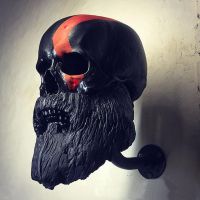 【YF】 Creative Cool Skull Motorcycle Helmet Holder Wall Mounted Adult Hanger Coat Storage Rack Bicycle