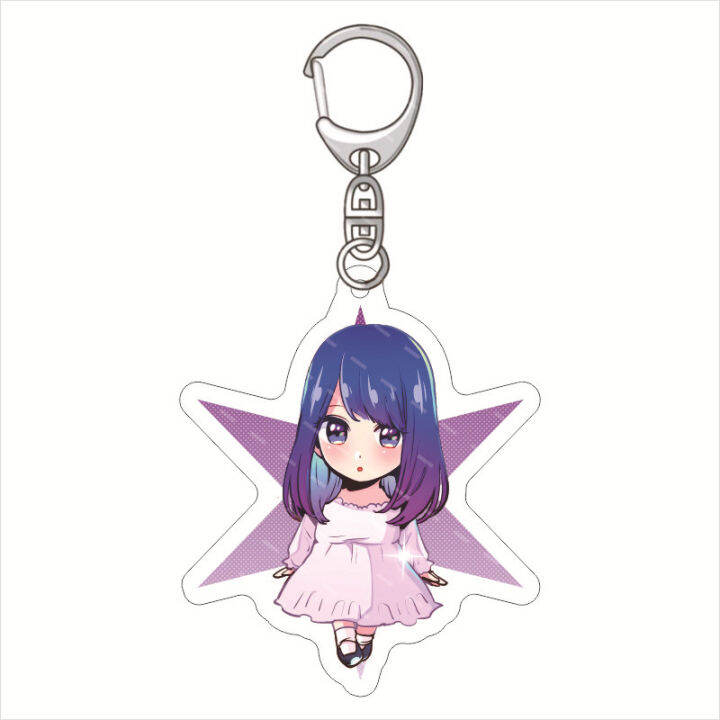 oshi-no-ko-keychain-anime-keyring-acrylic-cute-bag-pendant-cartoon-hoshino-ai-ruby-aquamarine-arima-kana-mem-cho-gift