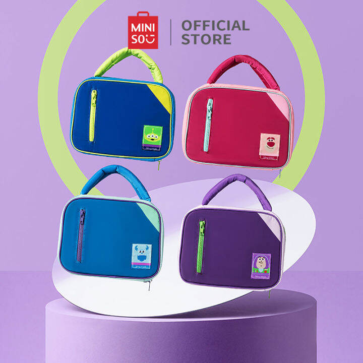 Miniso Disney Pixar Series Makeup Bag 24CM Three Eyed Monster Simple Large Capacity Storage Bag