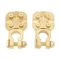 2Pcs ทองเหลืองขั้วต่อแบตเตอรี่รถ Top Post Clamp Set บวกลบ1ถึง3 Way 2 ‑ 40 AWG