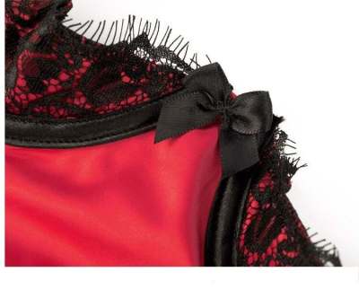 2023 Korean Bow Backless Nightwear Teddy Lenceria Sexi Para Mujer Black Red Women Open Cupless Bra Crotchless Bodysuit Lingerie Sling