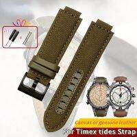 Gelang Tali Jam Tangan Pria Hijau Tentara Cokelat 24x16Mm TIMEX T2N720 T2N721 TW2R55500 Bahan Kanvas Olahraga