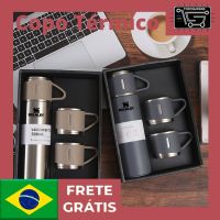 Stanley 3 In 1 Set Of Thermos Mug Leak Proof Travel Thermo Cup For Tea Water Coffee Thermo Cafe 500ML Double Stainless Steel