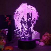 ✢☁ New Attack On Titan Lamp LED Anime Night Light Acrylic Plate USB Kids Manga Bedside Table Lamps for Child Bedroom Room Decor