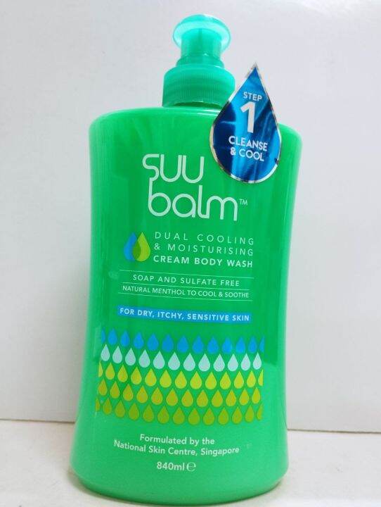 Suu Balm Dual Cooling & Moisturising Cream Body Wash For Dry, Itchy