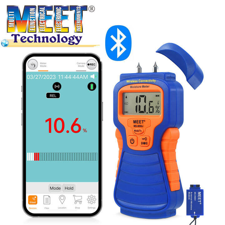 MEET MSW98J Digital Moisture Meter with Bluetooth Water Leak Detector