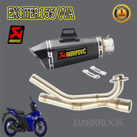 ท่อแต่งexciter155vva ท่อเอกซ์ไซเตอร์155วีวีเอ ท่อakrapovic shortyเคฟล่า ชุดฟูล ตรงรุ่น เสียงแน่นทุ้ม เสียงไม่แตกในรอบสูง ระบายความร้อนได้ดีอัตราเร