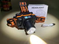 ไฟฉายคาดหัว Outdoor ไฟฉายชาร์จไฟ USB Rechargeable Headlight T02