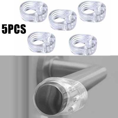 5pcs Silicone Door Handle Stopper Transparent PVC Door Handle Buffer Wall Protection Shock Absorber for Home Kitchen Bedroom Decorative Door Stops