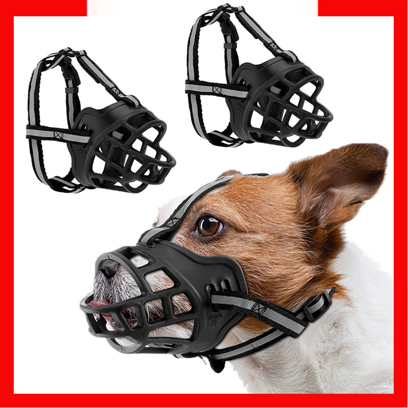 1x adjustable Basket Mouth muzzle cover for Dog Training Bark Bite Chew sh5 