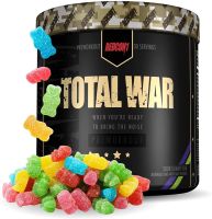 Redcon1 Total War - Pre Workout 30 Servings (Sour Gummy) Beta-Alanine Caffeine  Boost Energy, Increase Endurance and Focus,preworkout เพิ่มแรง เพิ่มพลัง มีคาเฟอีน ก่อนออกกำลังกาย พรีเวิร์คเอาท์