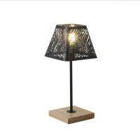 OuXean E14 40W Modern Table Lamp Black Metal Lights for Home Decor Wedding Gift Bedroom Baby Room Night-Lights Cafe House