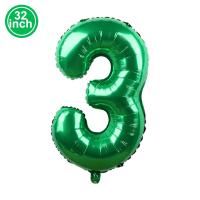 Cheapest# 1Pc 32inch Green Number Foil Balloons 0-9 Helium Green Balloon Happy Birthday Party Wedding Decoration Supplies number:3【Ready Stock】