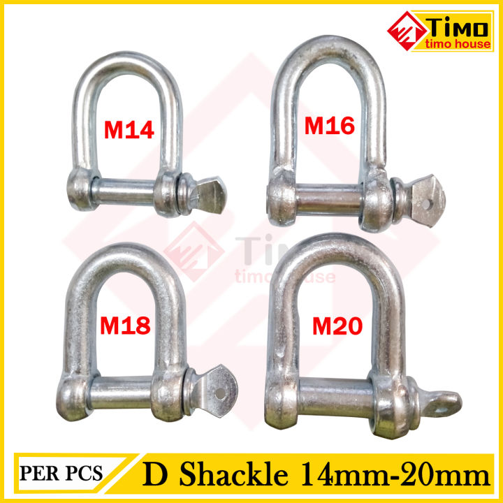 D Shackle Galvanized Shackle 14mm 16mm18mm 20mm | Lazada PH