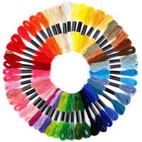 50PCS Embroidery Thread Cross Stitch Cotton Thread Floss Kit Floss Skeins DIY Sewing Tools