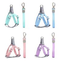 【FCL】☃◕○ Dog Harness for Small Dogs Adjustable with Leash Outdoor Walking Pets Rope Set Supplies