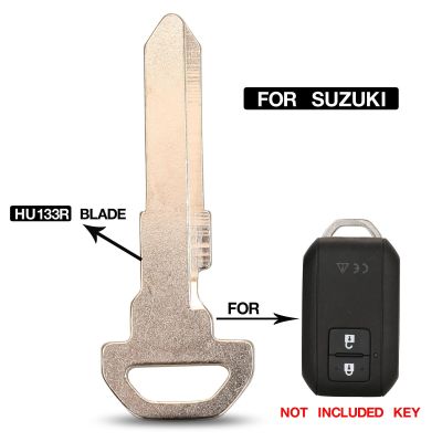 Jingyuqin 10ชิ้น/ล็อตสำหรับ Suzuki Swift 2017 Remote สมาร์ทการ์ดกุญแจรถใบมีดฉุกเฉินพร้อมช่องว่าง HU133R ใบมีด