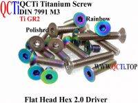 DIN 7991 M3 Titanium screw M3x4 M3x5 M3x6 M3x7 M3x8 M3x9 M3x10 M3x12 M3x14 M3x15 M3x16 M3x18 M3x20 Flat Head Hex 2 Driver TiGR2