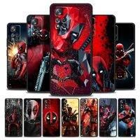 【Electronic Store】 Deadpool Hero Marvel สำหรับ Xiaomi Redmi หมายเหตุ11 10 10S 9T 9 9Pro Max 8T 8Pro 7 6 5 Pro 4X ซิลิโคนนุ่ม TPU สีดำเคสโทรศัพท์