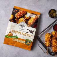 กินตามซีรีย์ ? 포테이토 치즈핫도그 ฮอทดอก(ใส้กรอก+ชีส)มันฝรั่งทอด CJ Gourmet Potato Cheese Hot Dog 400g _