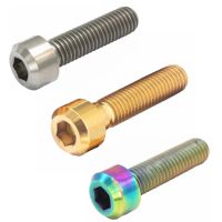 [HOT HOT SHXIUIUOIKLO 113] 1ชิ้น M8x1.25 15/20/25/30/35/40/45/50/55มม. GR5 TC4 Titanium Hex Socket Cap Head Bolts สำหรับรถจักรยานยนต์