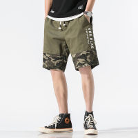 2022 Summer New Cargo Shorts Men Cotton Brand Casual Loose Fashion Beach Shorts Bermuda Camouflage Splicing Overalls Shorts Men