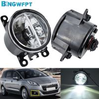 2PCS For Peugeot 5008 2009-2018 Daytime Running Light Car H11 LED 12V Fog Lamp Assembly Headlights Fog Light