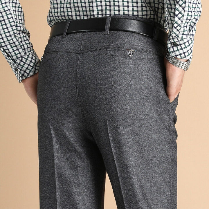 thoshineยี่ห้อผู้ชายสูทกางเกงธุรกิจอย่างเป็นทางการกางเกงตรงพอดีชายสมาร์ทชุดลำลองกางเกงยาวขนาดบวก